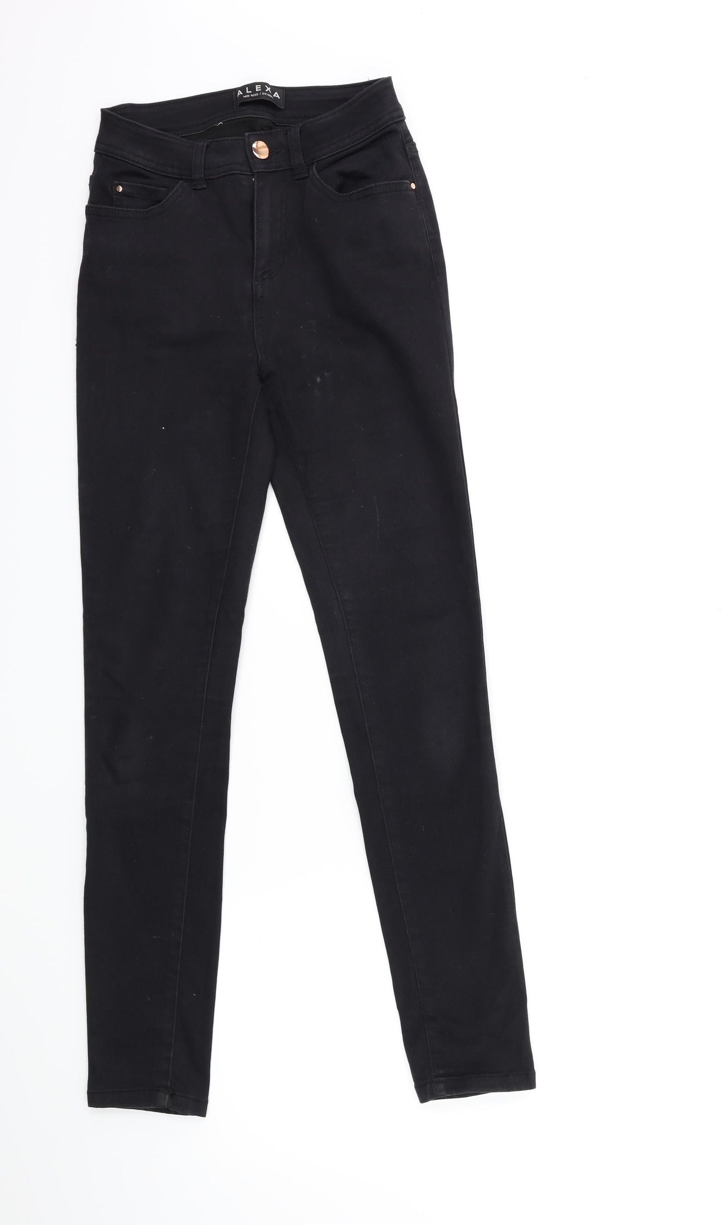 Peacocks Womens Black  Denim Skinny Jeans Size 8 L28 in