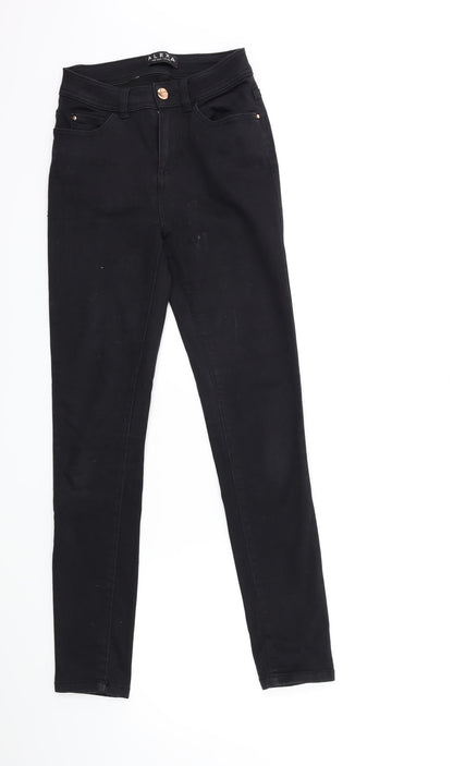 Peacocks Womens Black  Denim Skinny Jeans Size 8 L28 in