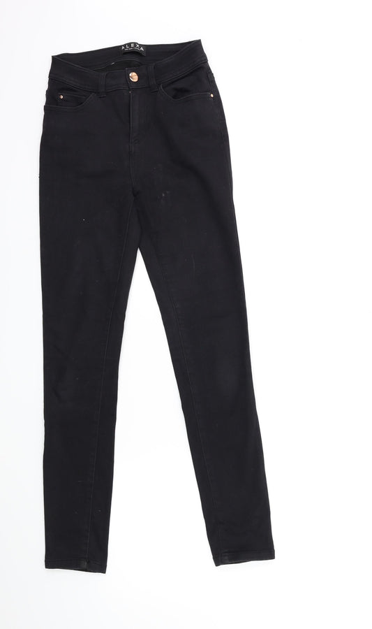 Peacocks Womens Black  Denim Skinny Jeans Size 8 L28 in