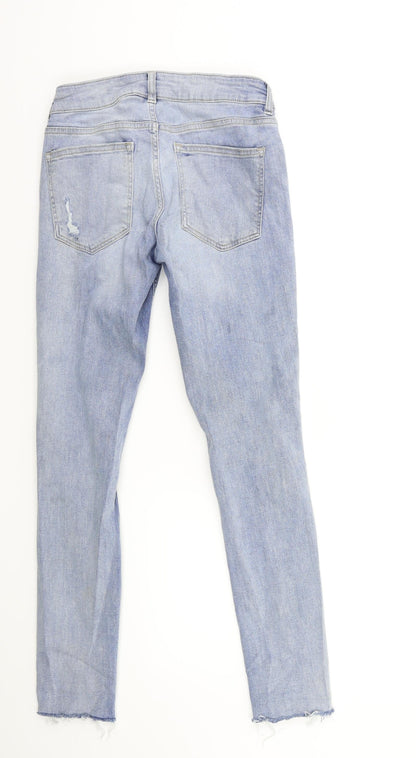 H&M Womens Blue  Denim Skinny Jeans Size 10 L28 in