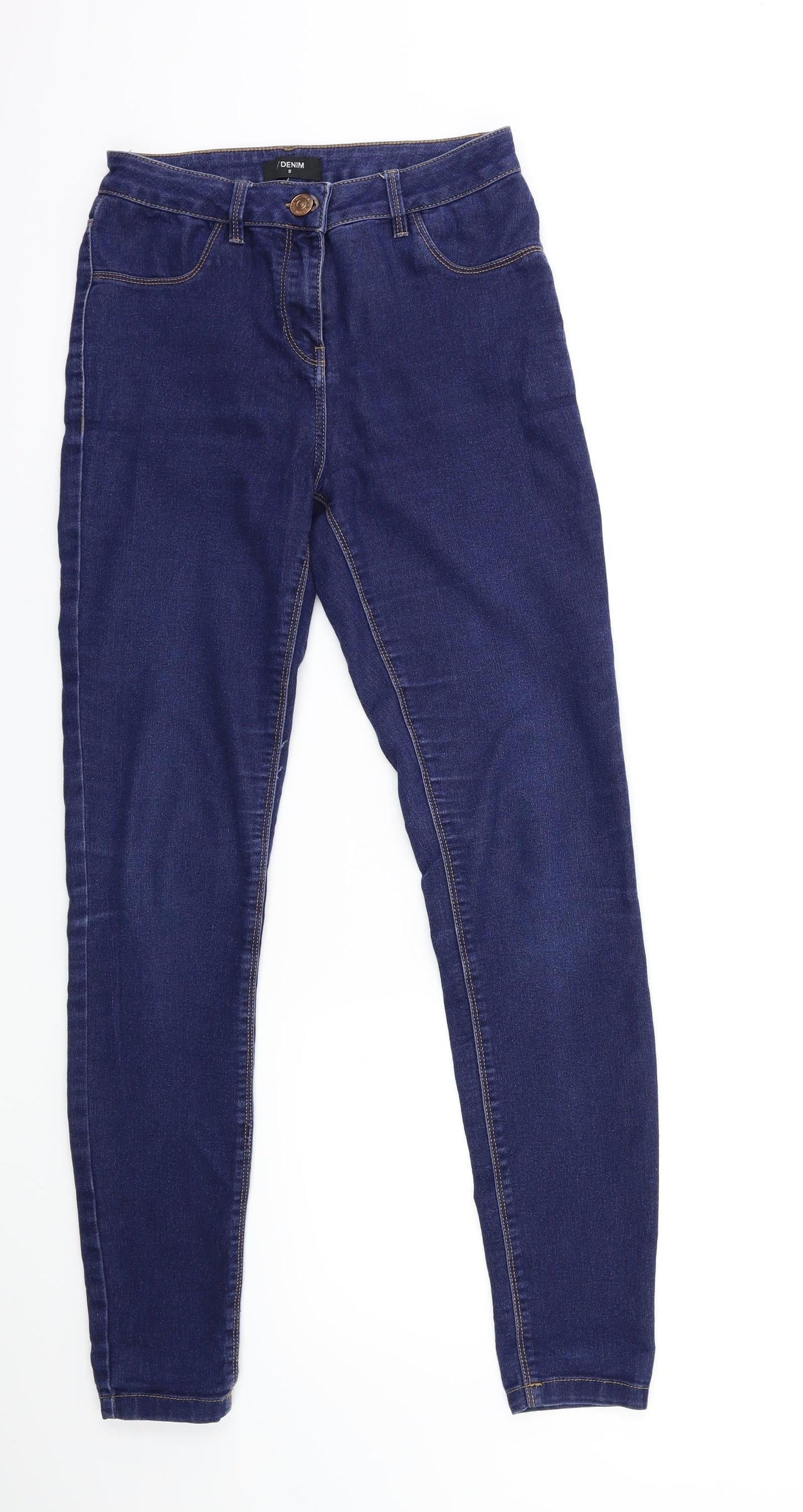 Denim & Co. Womens Blue  Denim Skinny Jeans Size 8 L29 in