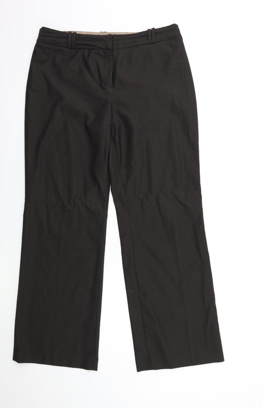Womens UK Size 34 in NEXT Regular Fit  Brown Trousers
