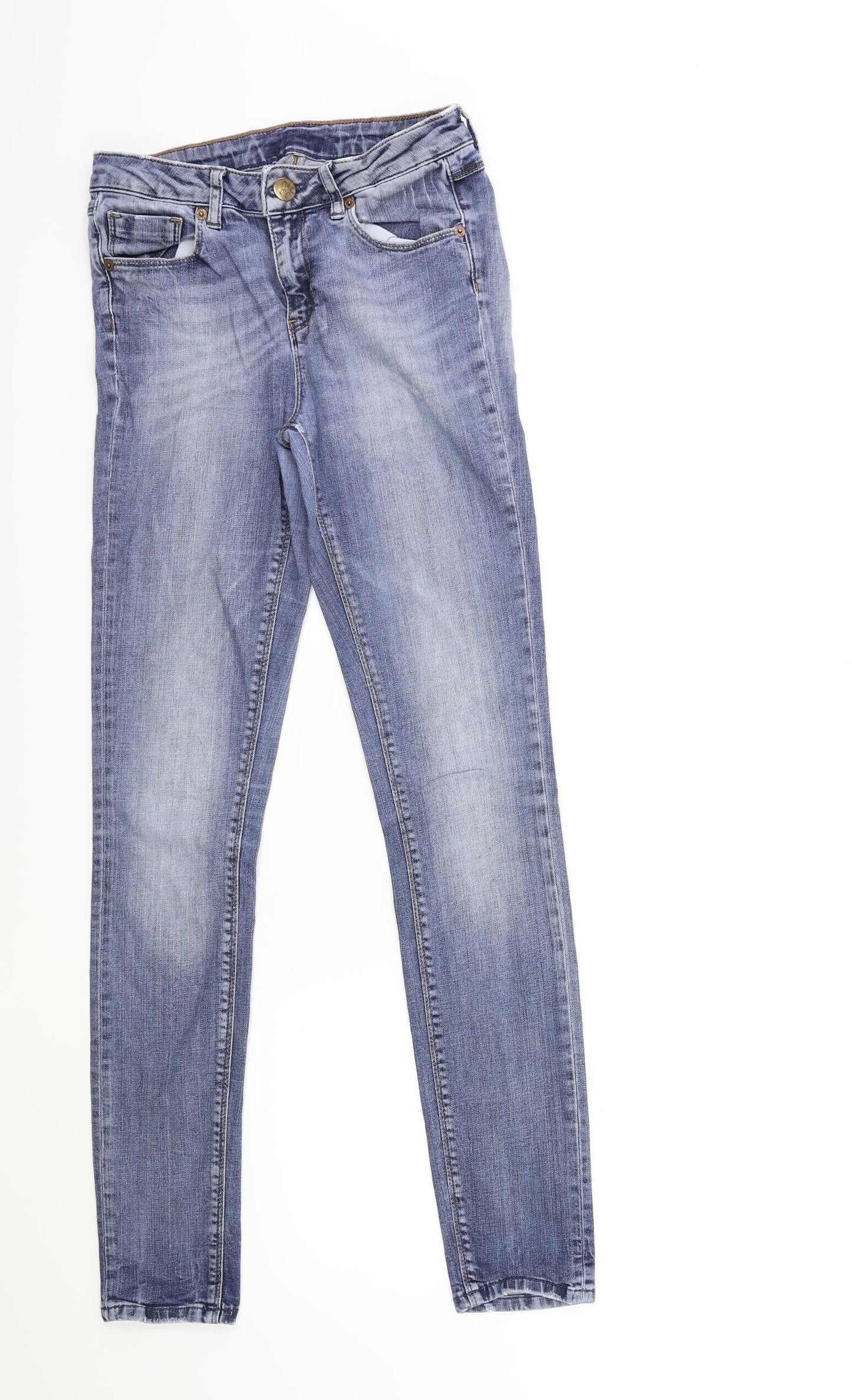 Topshop Womens Blue  Denim Skinny Jeans Size 28 in L32 in