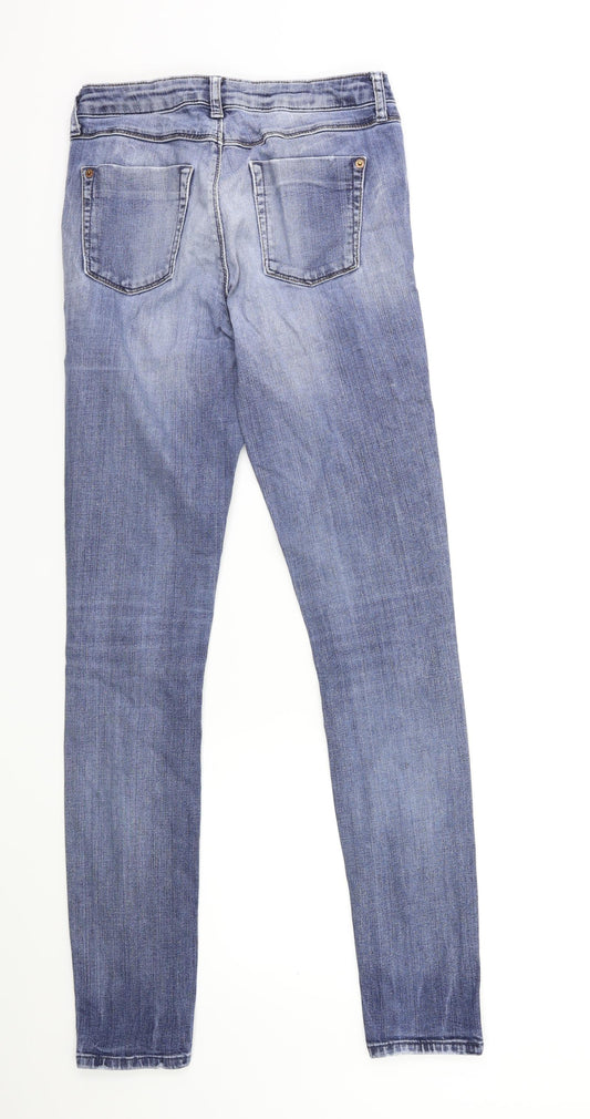 Topshop Womens Blue  Denim Skinny Jeans Size 28 in L32 in