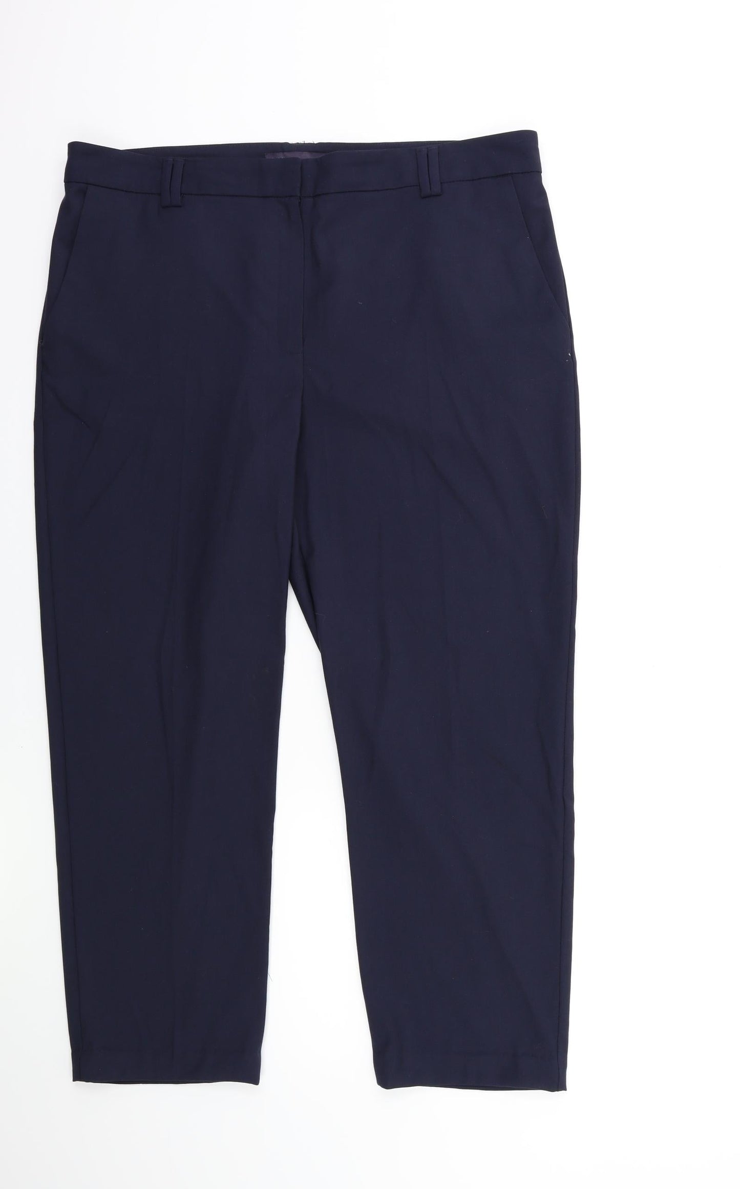 Womens UK Size 14 Marks and Spencer Regular Fit  Blue Trousers