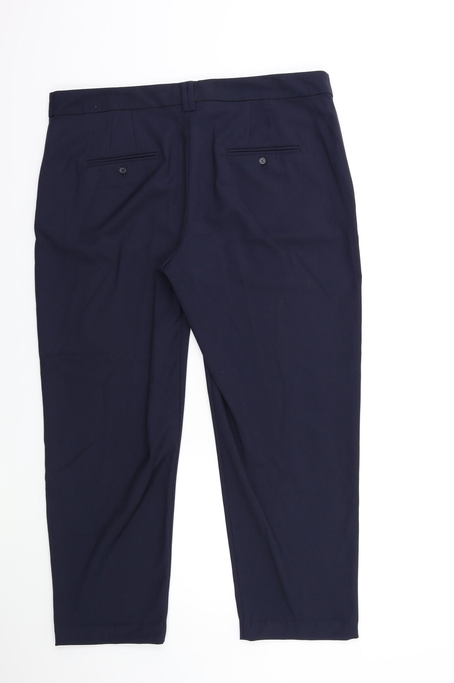 Womens UK Size 14 Marks and Spencer Regular Fit  Blue Trousers