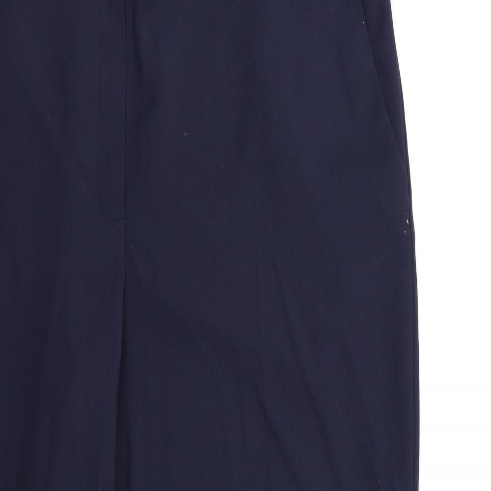 Womens UK Size 14 Marks and Spencer Regular Fit  Blue Trousers