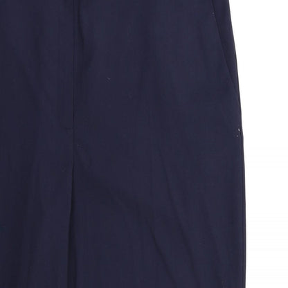 Womens UK Size 14 Marks and Spencer Regular Fit  Blue Trousers