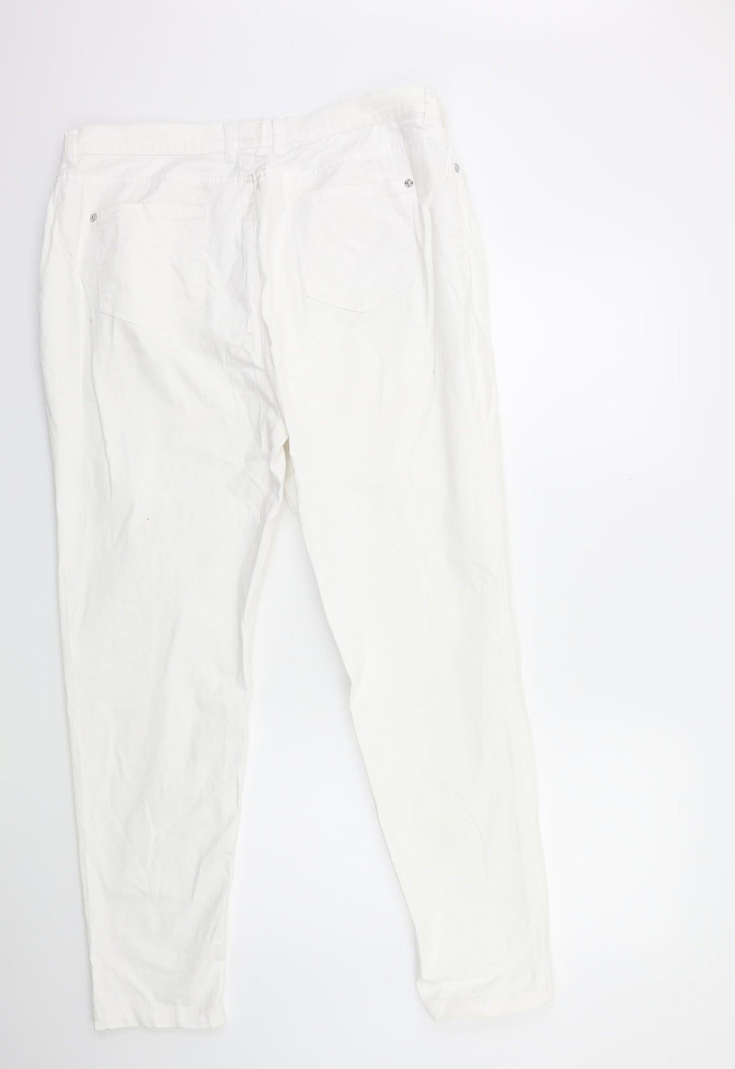 Womens UK Size 18 Country Casuals Regular Fit  White Trousers