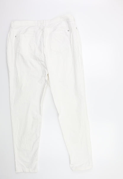 Womens UK Size 18 Country Casuals Regular Fit  White Trousers