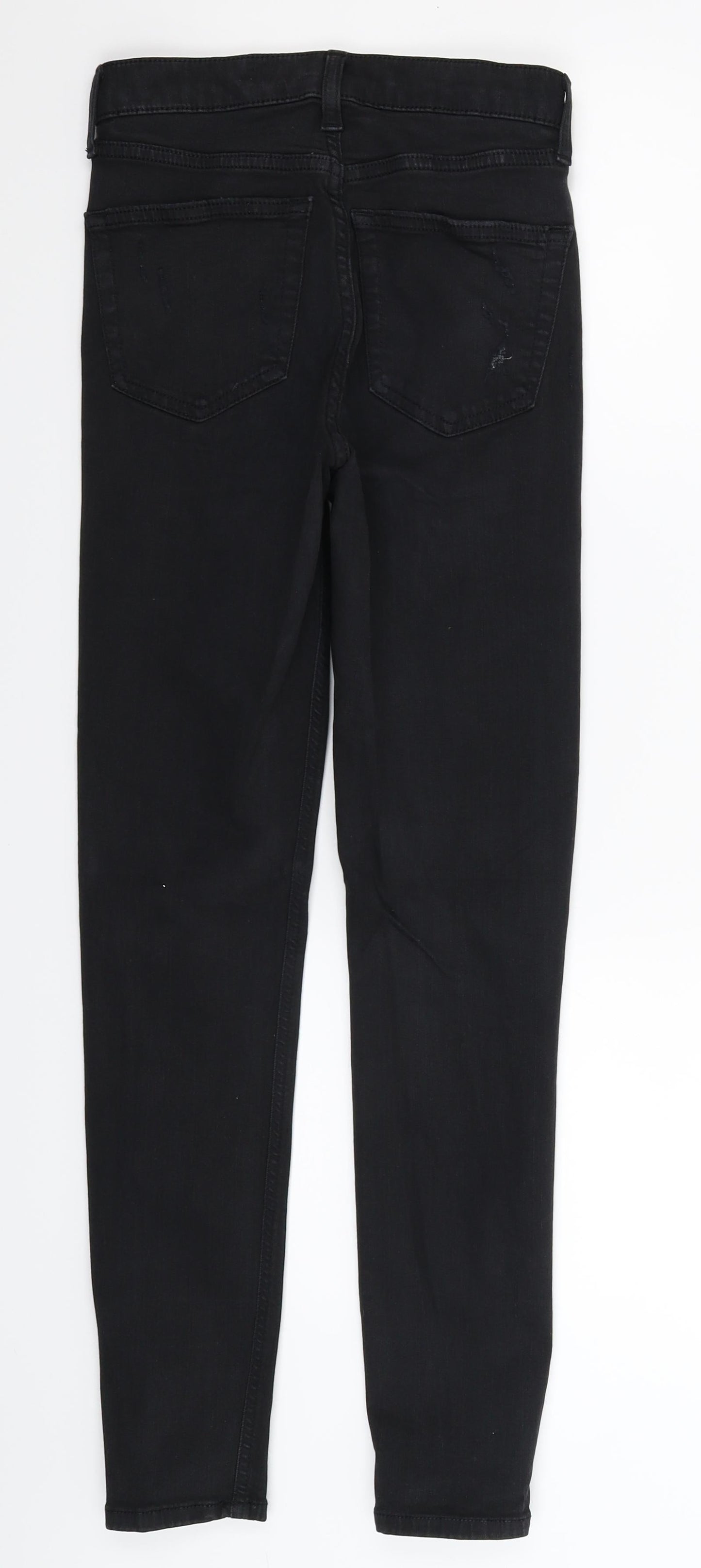 Topshop Womens Black  Denim Skinny Jeans Size 26 in L28 in