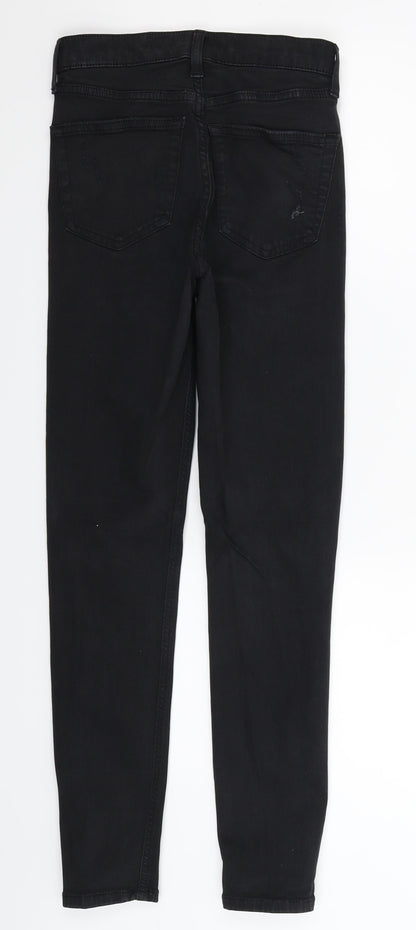 Topshop Womens Black  Denim Skinny Jeans Size 26 in L28 in