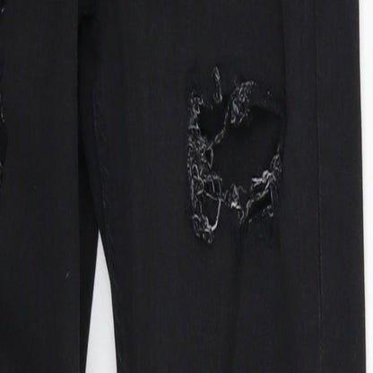 Topshop Womens Black  Denim Skinny Jeans Size 26 in L28 in