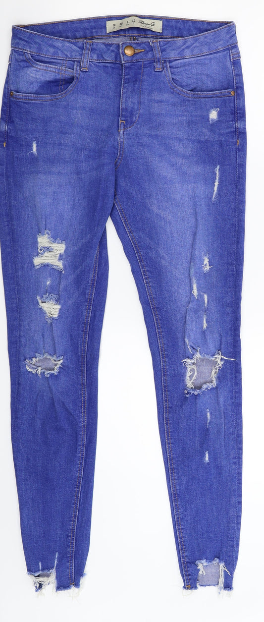 Denim Co Womens Blue  Denim Skinny Jeans Size 10 L31 in