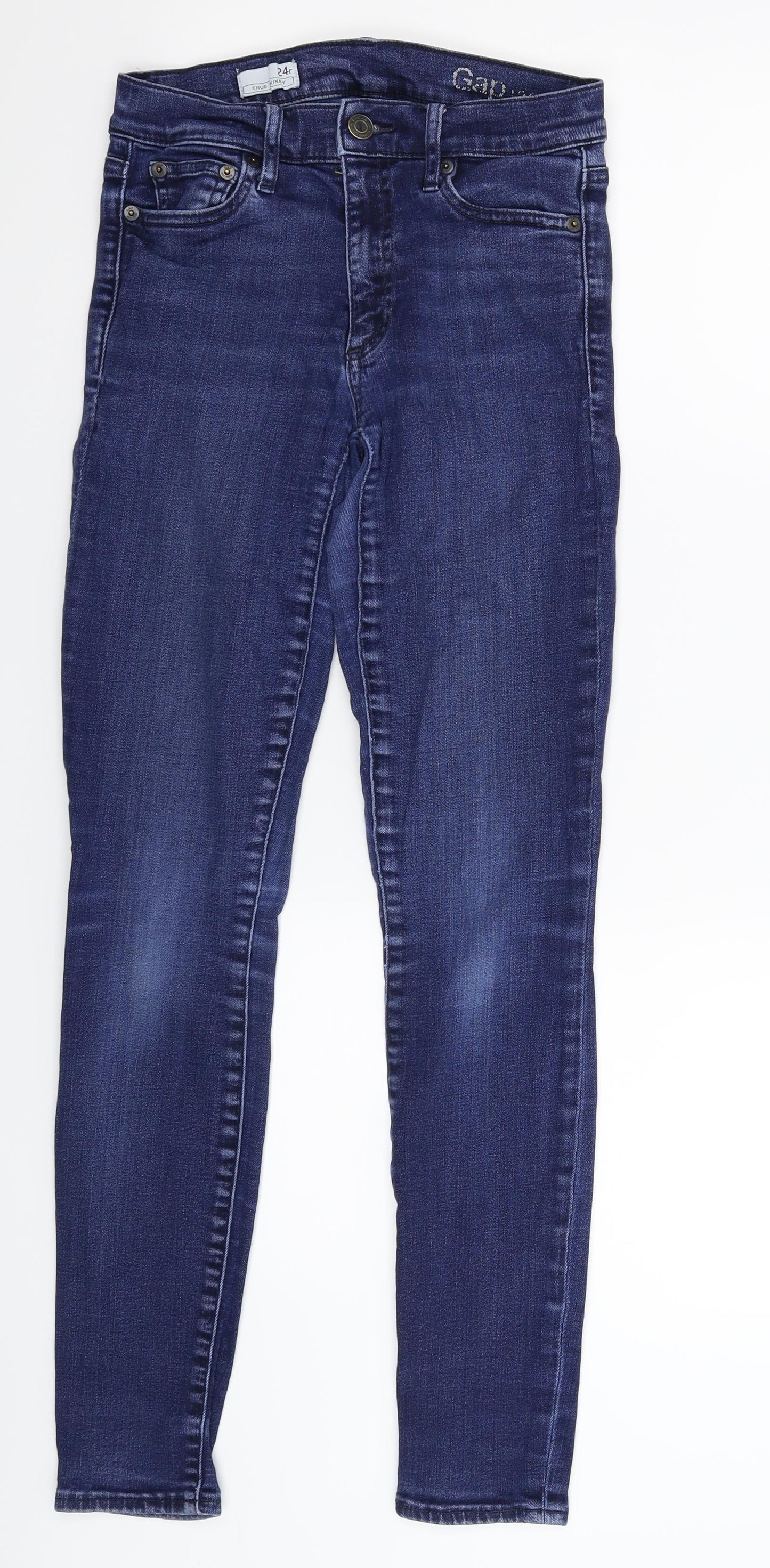 Gap Womens Blue  Denim Skinny Jeans Size 24 in L28 in