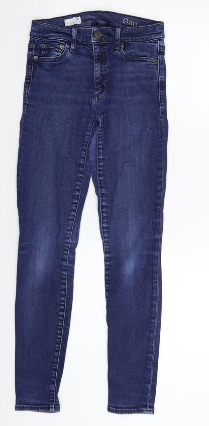 Gap Womens Blue  Denim Skinny Jeans Size 24 in L28 in