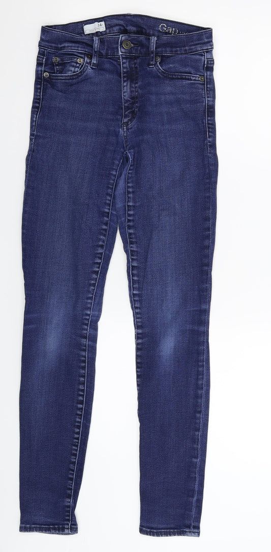 Gap Womens Blue  Denim Skinny Jeans Size 24 in L28 in