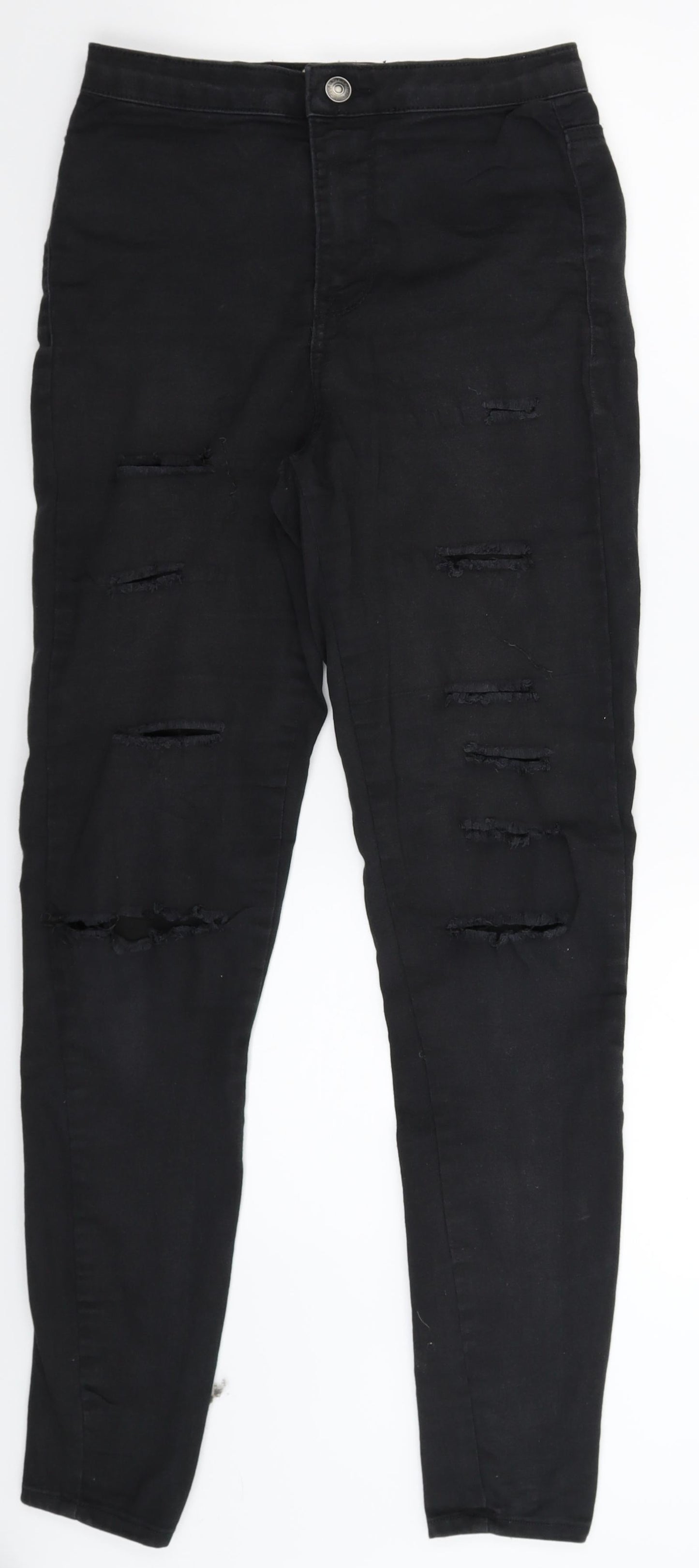 Denim Co Womens Black  Denim Jegging Jeans Size 8 L29 in