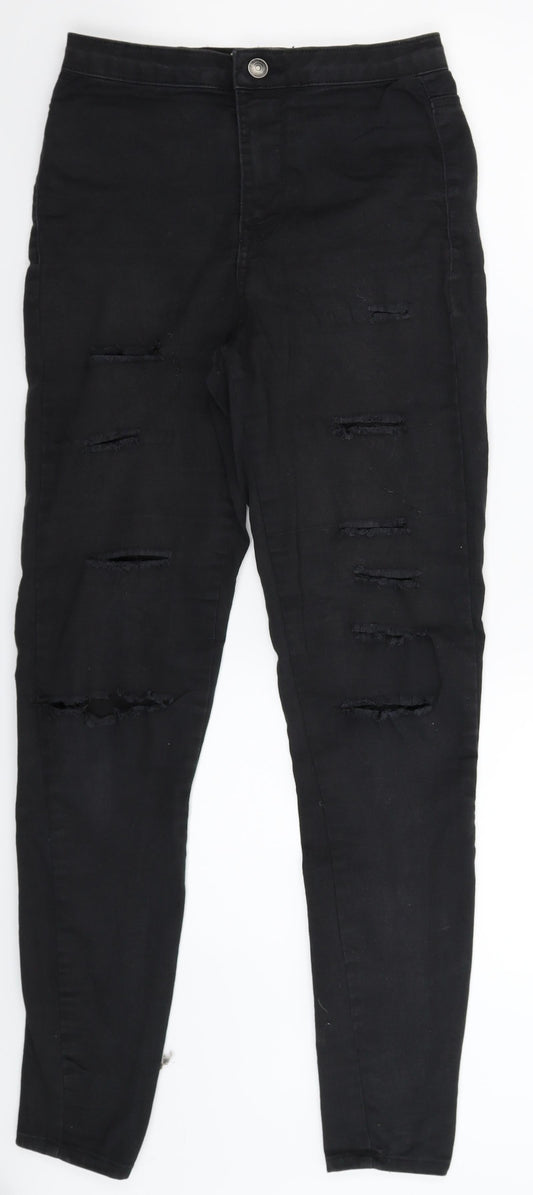 Denim Co Womens Black  Denim Jegging Jeans Size 8 L29 in