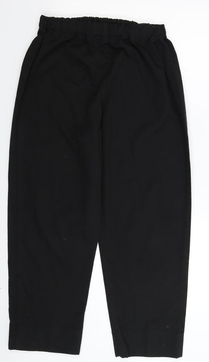 Womens UK Size M Preworn Regular Fit  Black Trousers