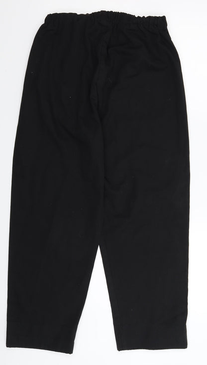 Womens UK Size M Preworn Regular Fit  Black Trousers