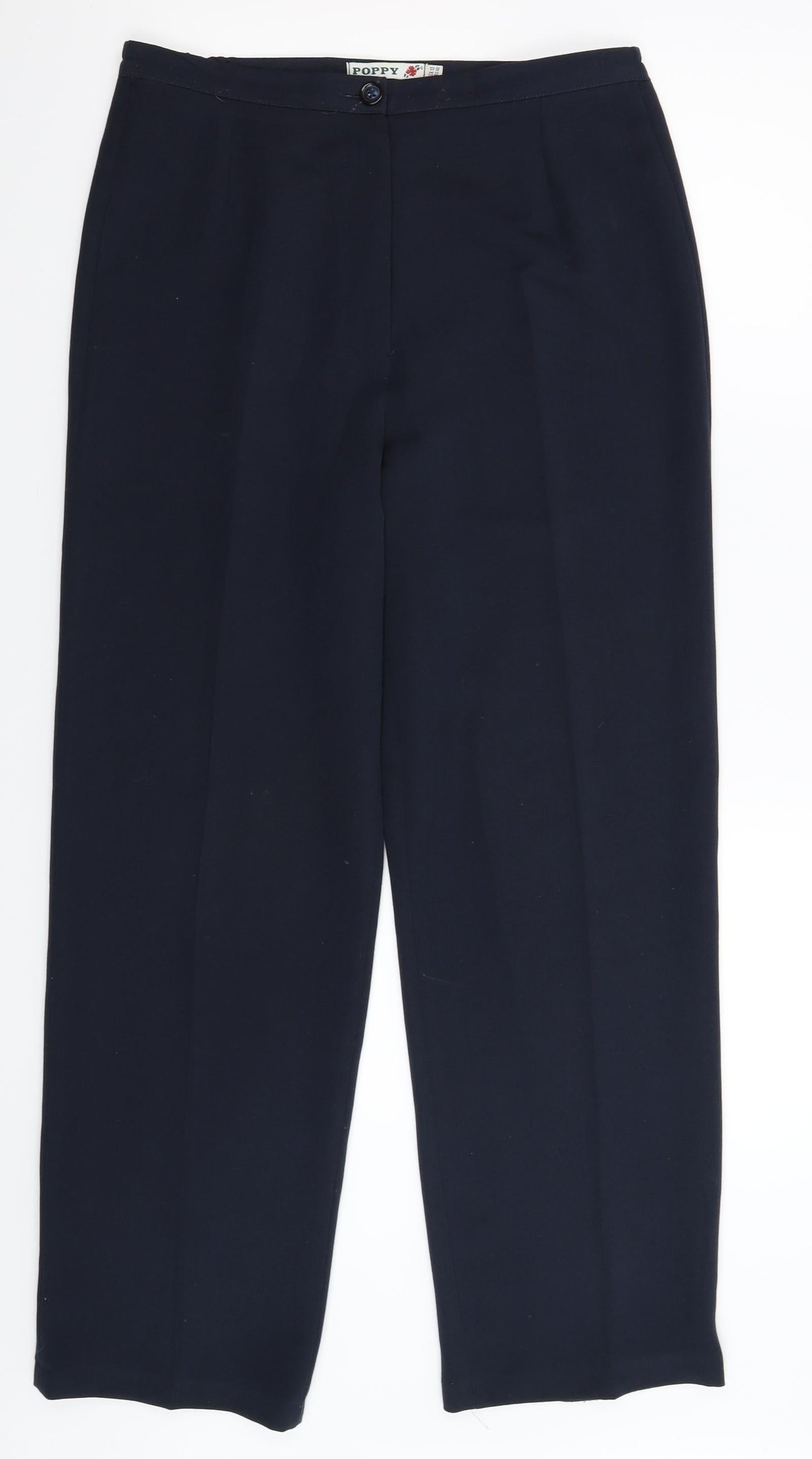 Poppy Womens Blue   Trousers  Size 12 L29 in