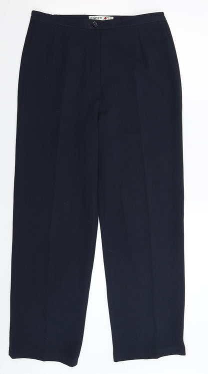 Poppy Womens Blue   Trousers  Size 12 L29 in