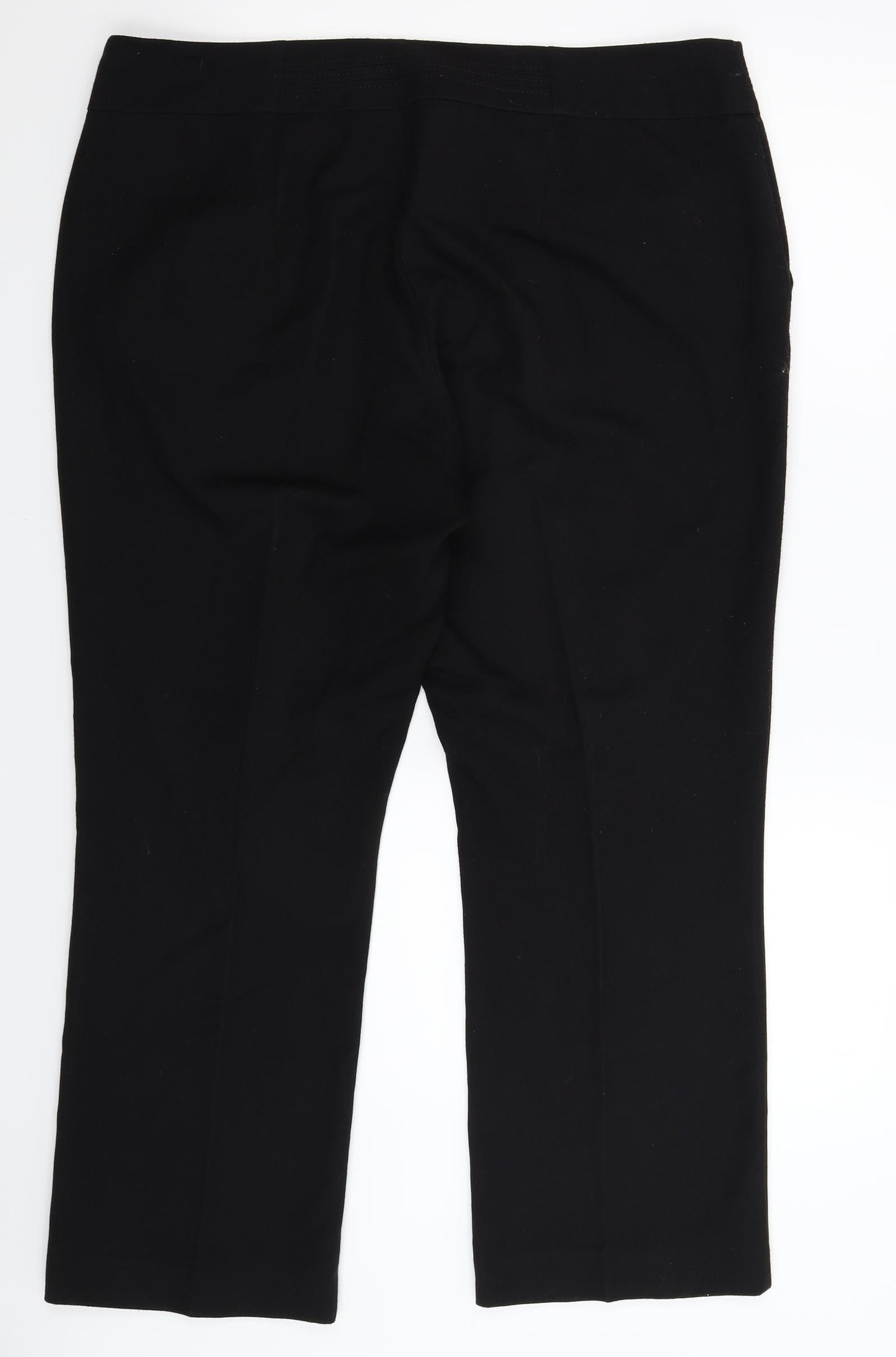Womens UK Size 14 Preworn Regular Fit  Black Trousers