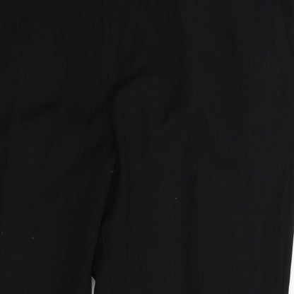 Womens UK Size 14 Preworn Regular Fit  Black Trousers