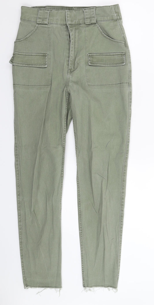 Womens UK Size XS Hollister Extra-Slim Fit  Green Trousers