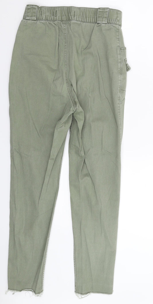 Womens UK Size XS Hollister Extra-Slim Fit  Green Trousers