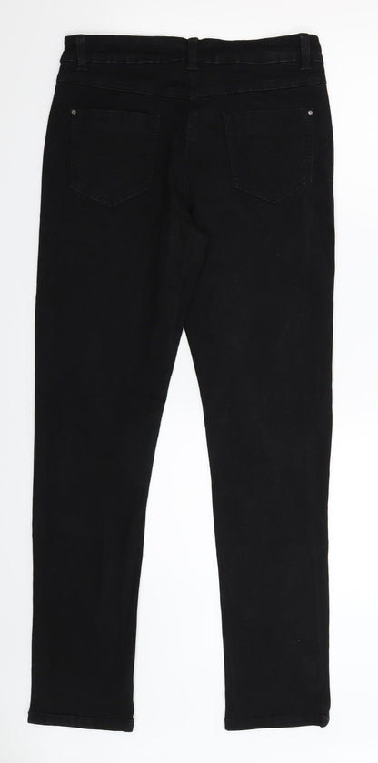 M&Co Womens Black  Denim Skinny Jeans Size 10 L30 in