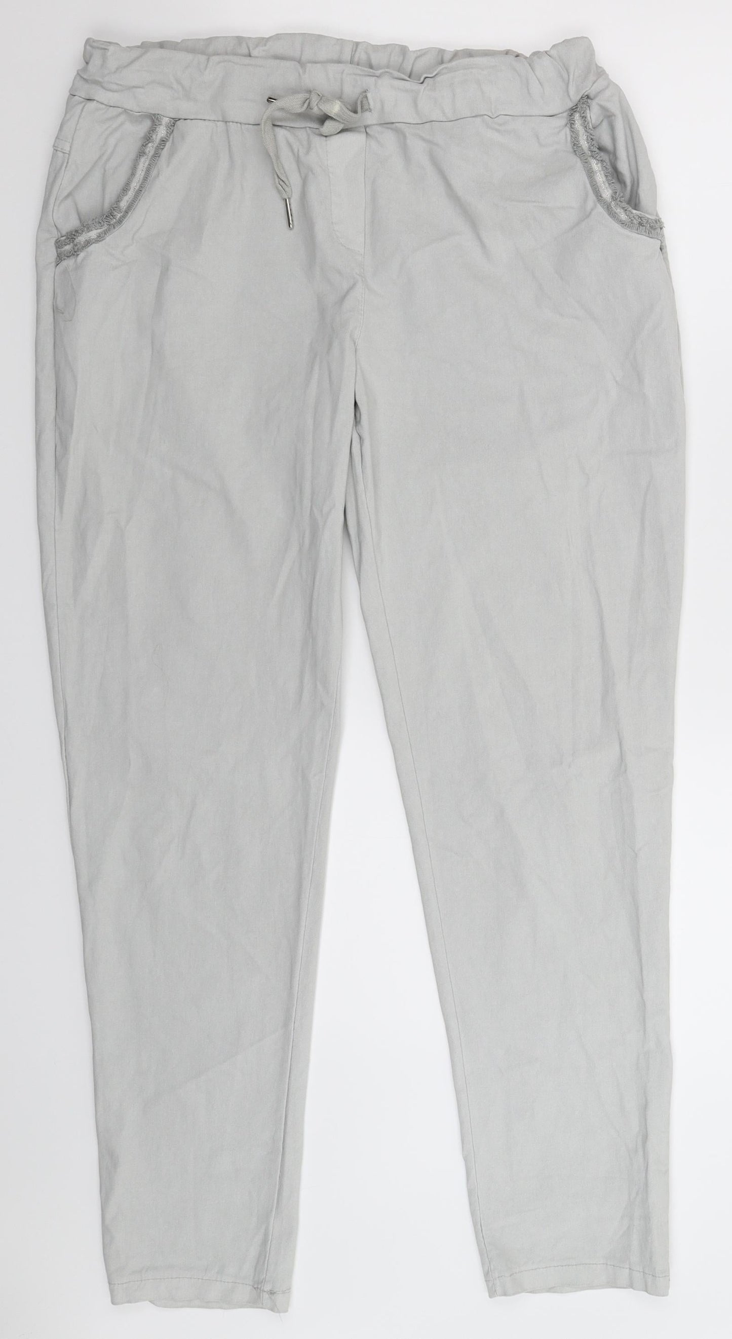 Womens UK Size 36 in Preworn Extra-Slim Fit  Grey Trousers