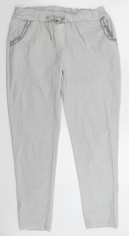Womens UK Size 36 in Preworn Extra-Slim Fit  Grey Trousers