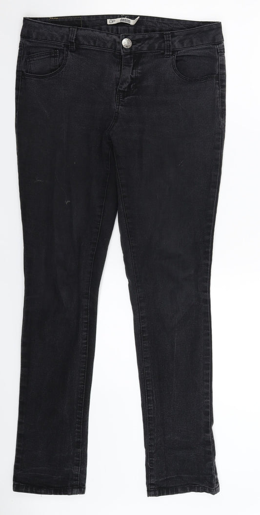 Dorothy Perkins Womens Black  Denim Skinny Jeans Size 10 L30 in