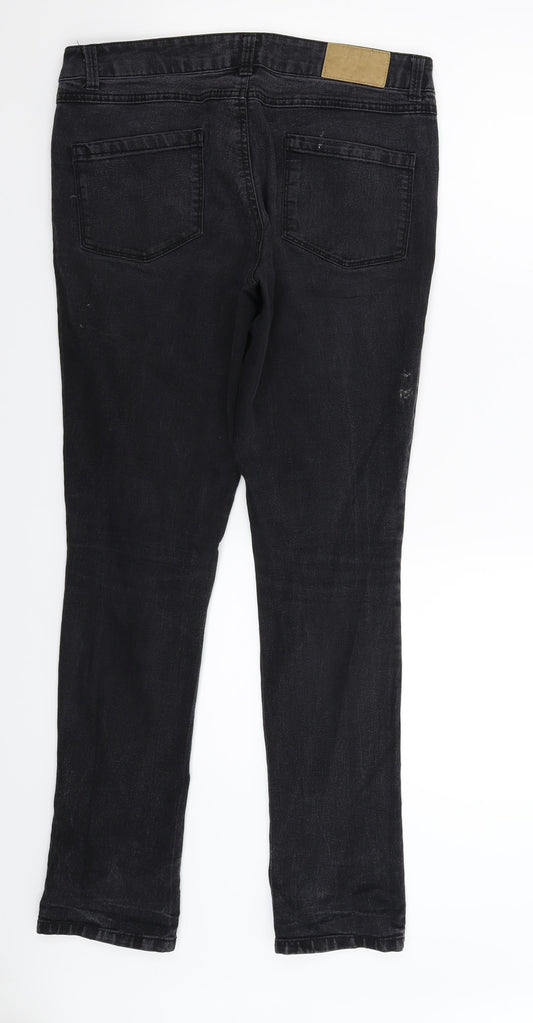Dorothy Perkins Womens Black  Denim Skinny Jeans Size 10 L30 in