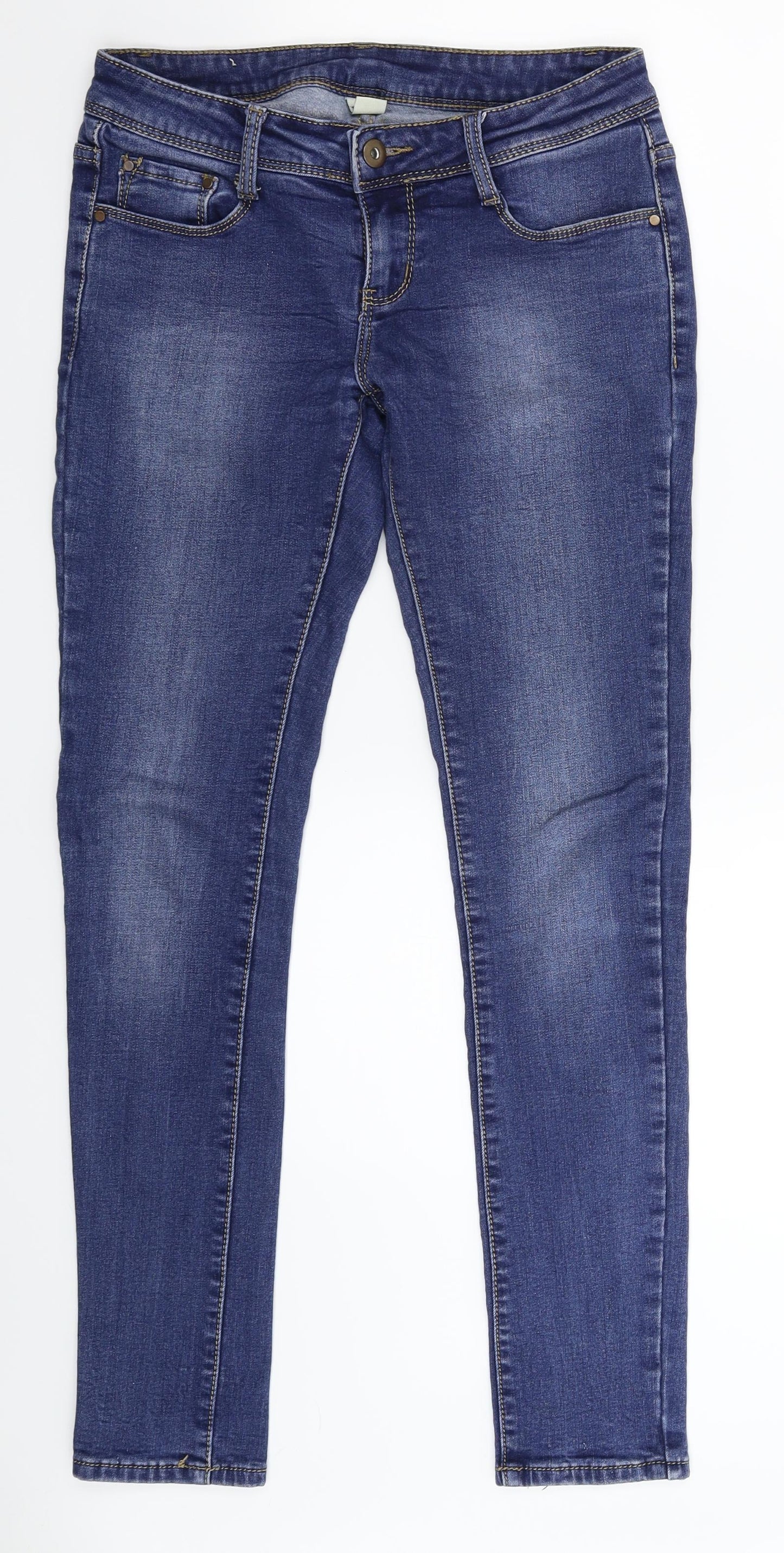 Womens UK Size 30 in Preworn Extra-Slim Fit Skinny Blue Jeans