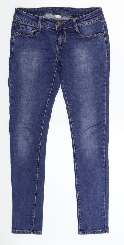 Womens UK Size 30 in Preworn Extra-Slim Fit Skinny Blue Jeans