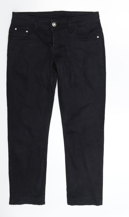 Womens UK Size 12 Preworn Slim Fit  Blue Trousers