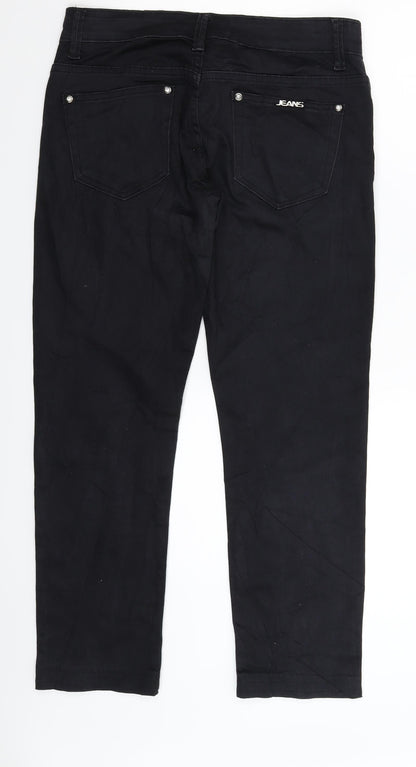 Womens UK Size 12 Preworn Slim Fit  Blue Trousers
