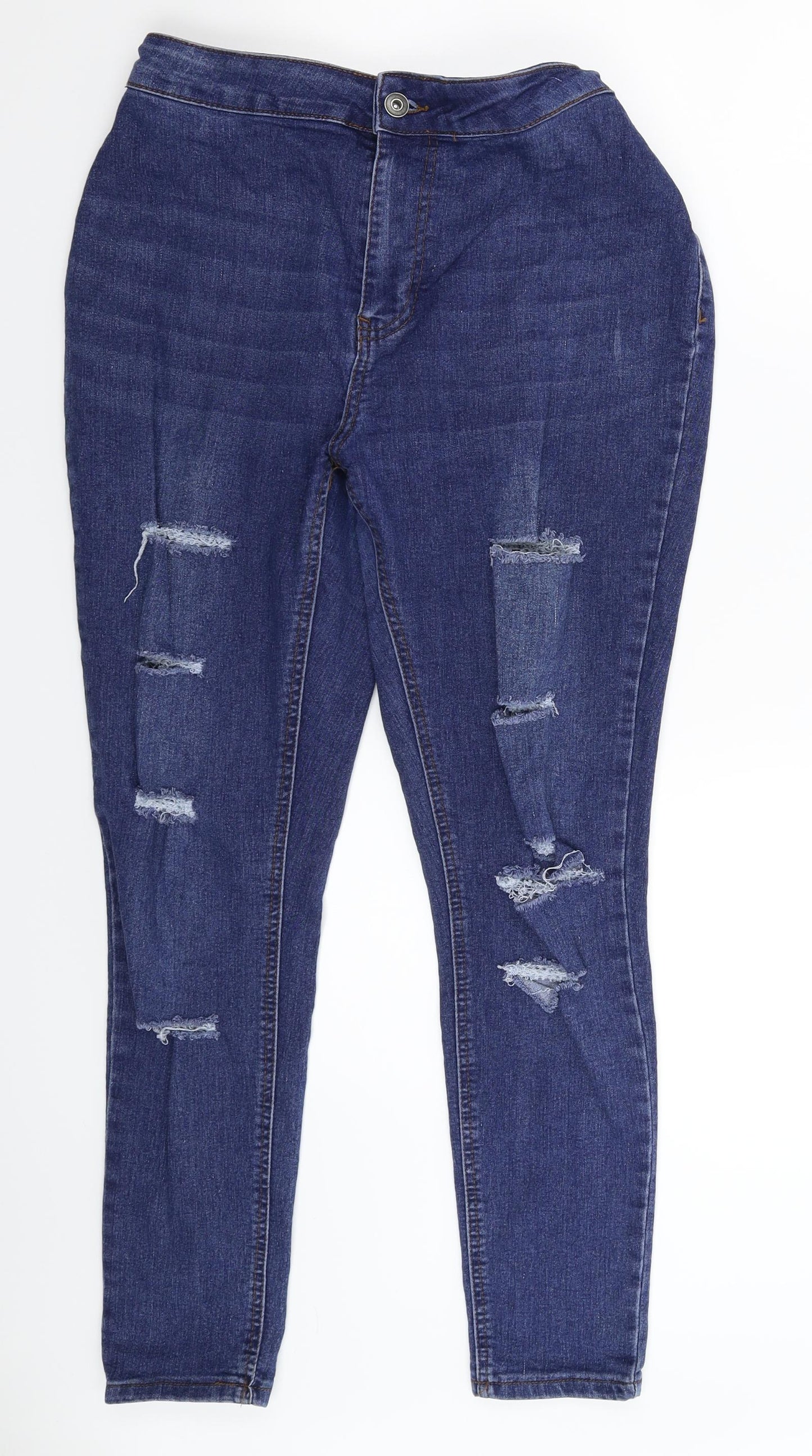 Womens UK Size 30 in Preworn Extra-Slim Fit Skinny Blue Jeans