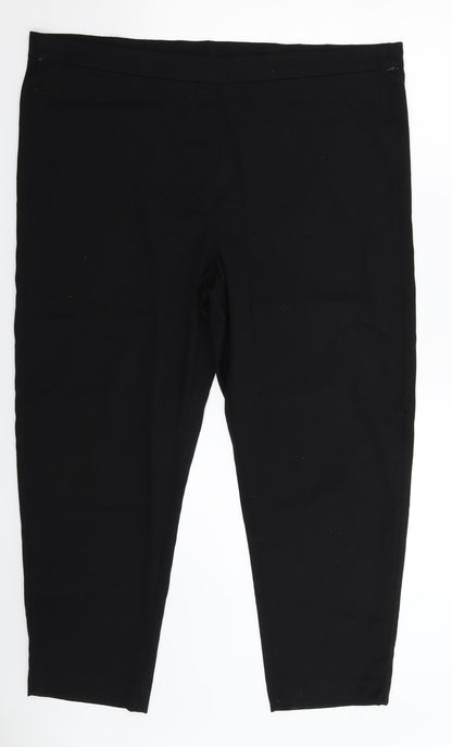 Womens UK Size 40 in Preworn Slim Fit  Black Trousers