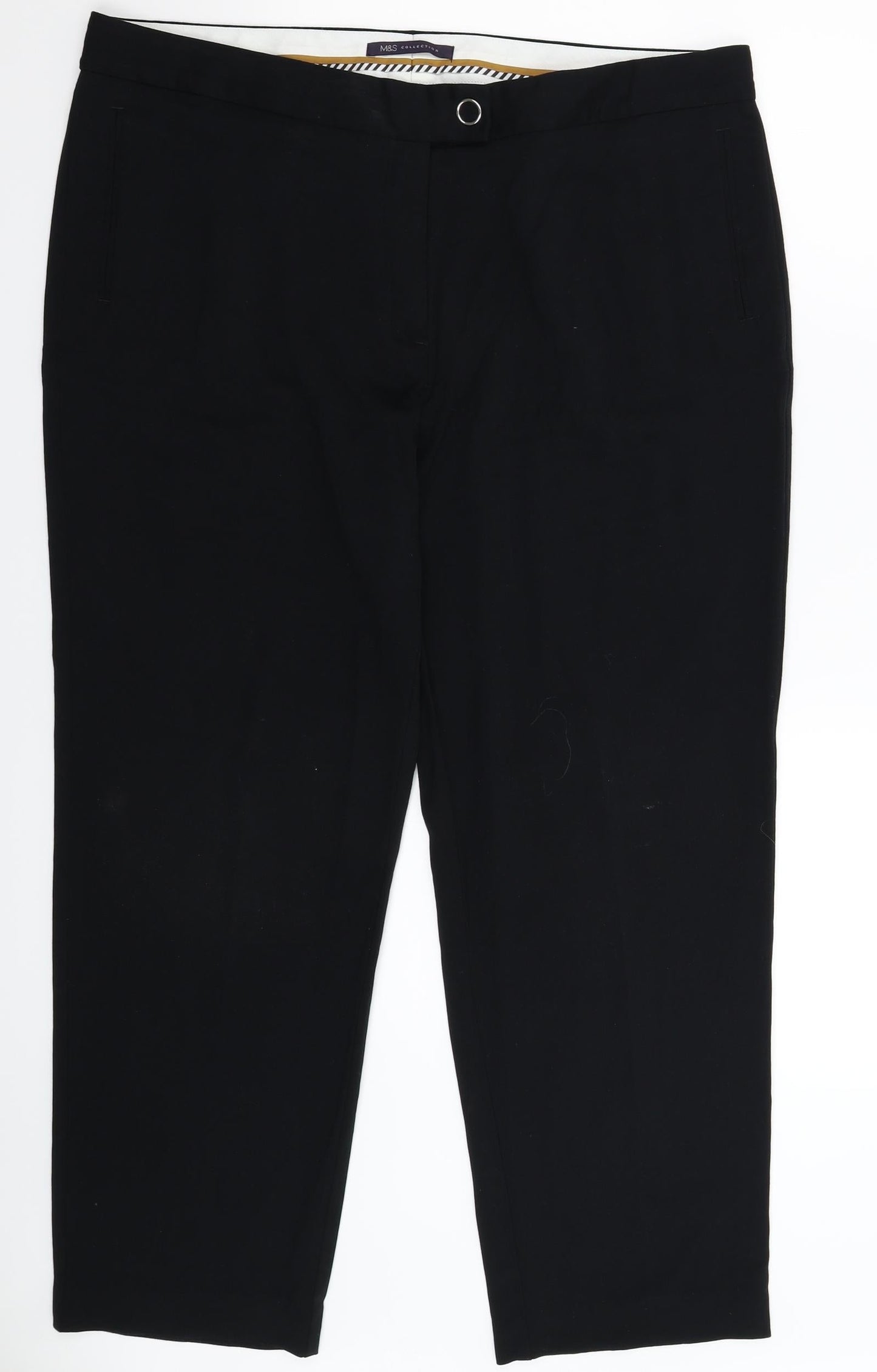 Marks and Spencer Womens Black   Trousers  Size 10 L28 in