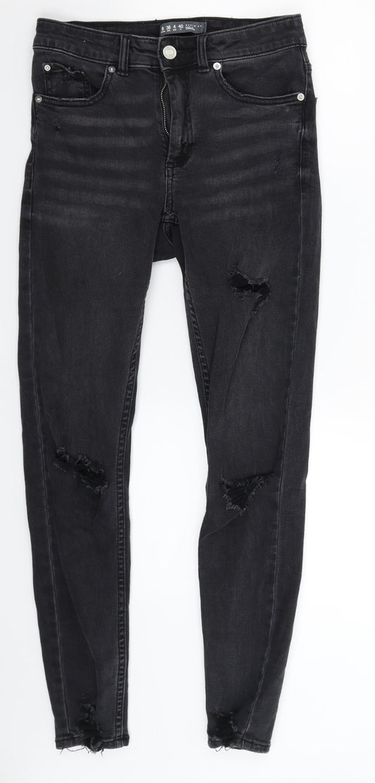 Denim Co Womens Black  Denim Jegging Jeans Size 8 L27 in