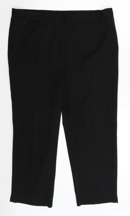 Womens UK Size 16 Marisota Regular Fit  Black Trousers
