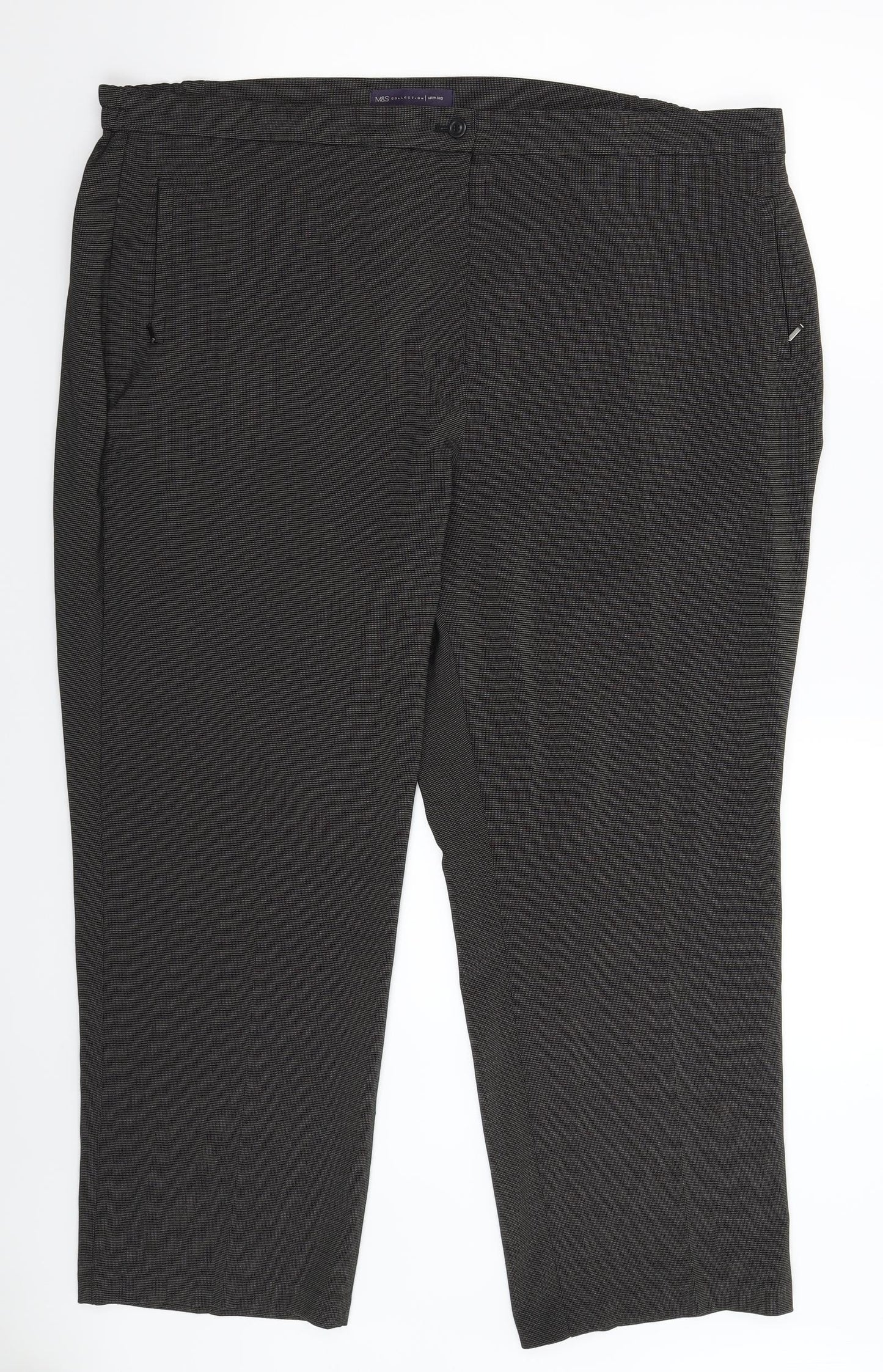 Womens UK Size 20 Marks and Spencer Regular Fit  Black Trousers