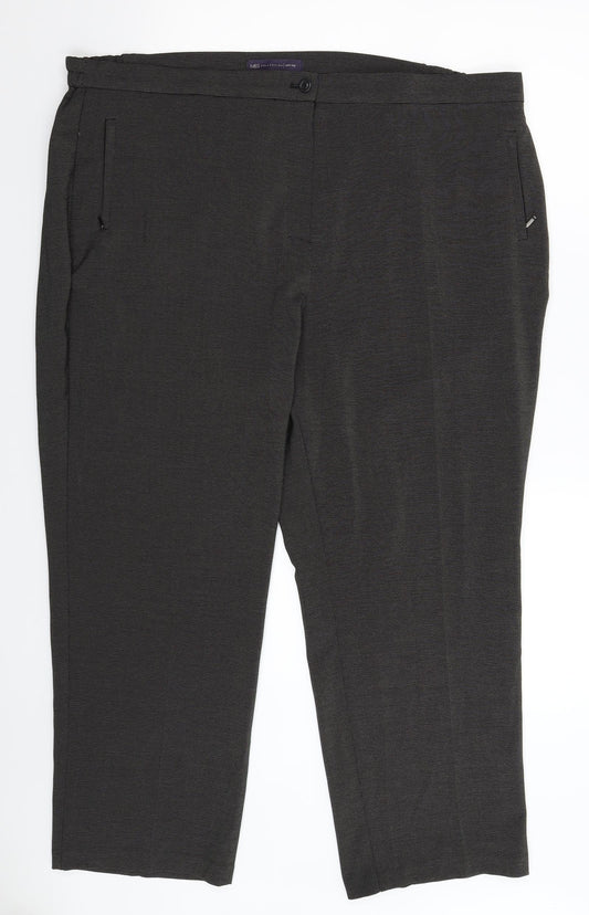 Womens UK Size 20 Marks and Spencer Regular Fit  Black Trousers