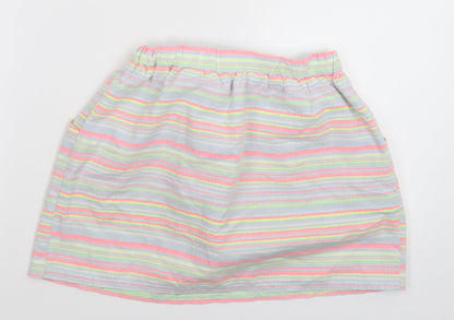 Nutmeg Girls Multicoloured Striped  A-Line Skirt Size 9-10 Years