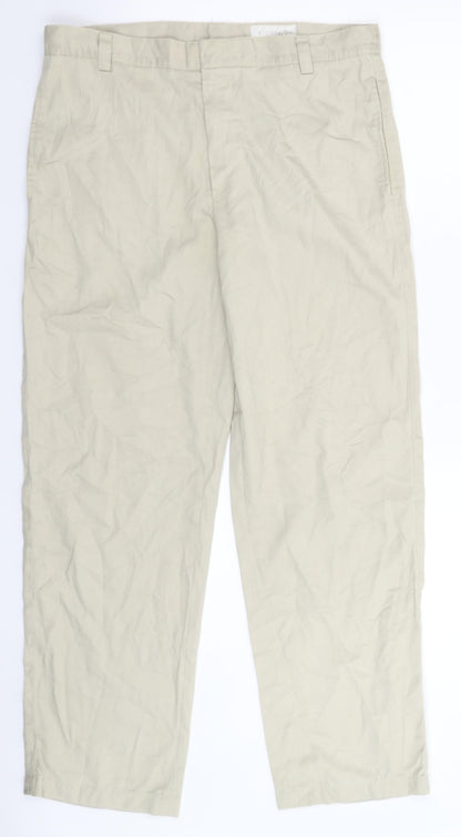 Womens UK Size 32 in Preworn Regular Fit  Beige Trousers