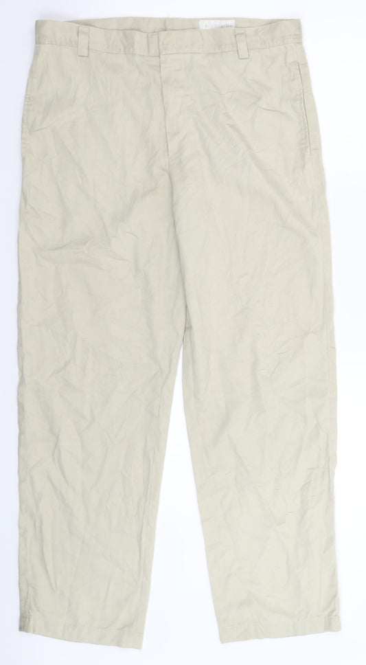 Womens UK Size 32 in Preworn Regular Fit  Beige Trousers